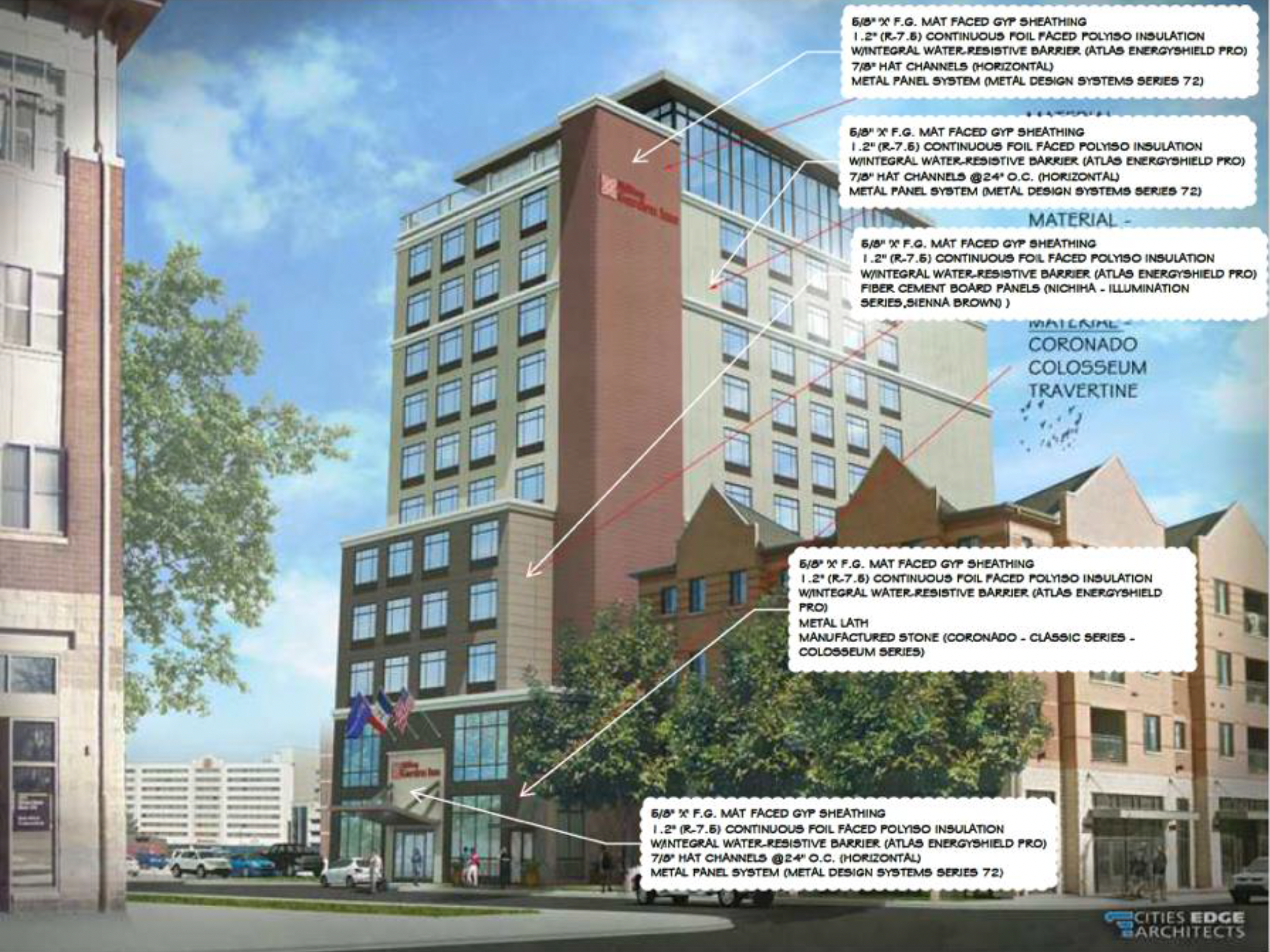 Preliminary Rendering of Hilton Garden Inn, Iowa City