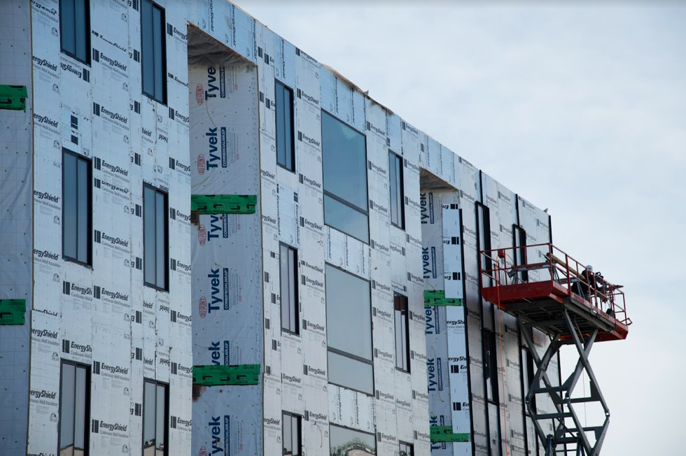 continuous insulation construction site